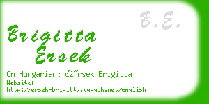 brigitta ersek business card